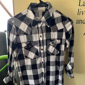Girls Large Button Down